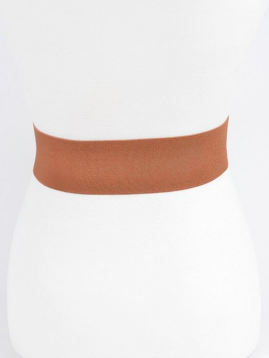 Wide Metal Link Elastic Belt